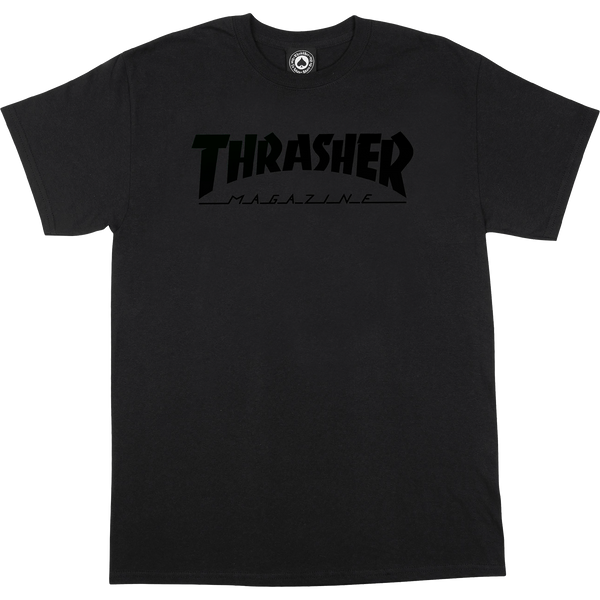 Thrasher Logo T-Shirt - Black on Black