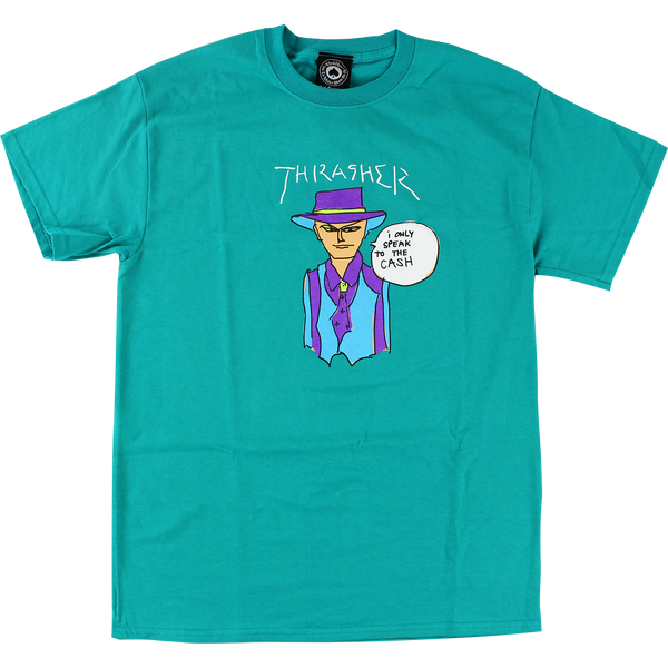 Thrasher Gonz Cash Logo T-shirt - Size SM / Jade Green