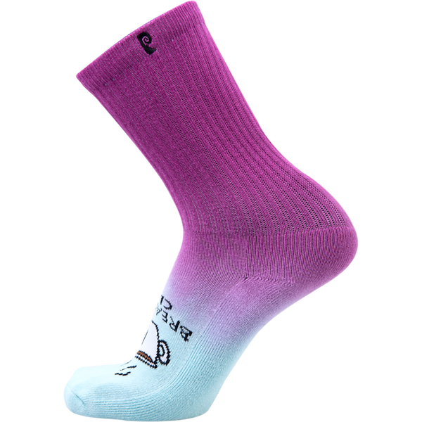 Psockadelic Breakfast Club Crew Socks - Purple