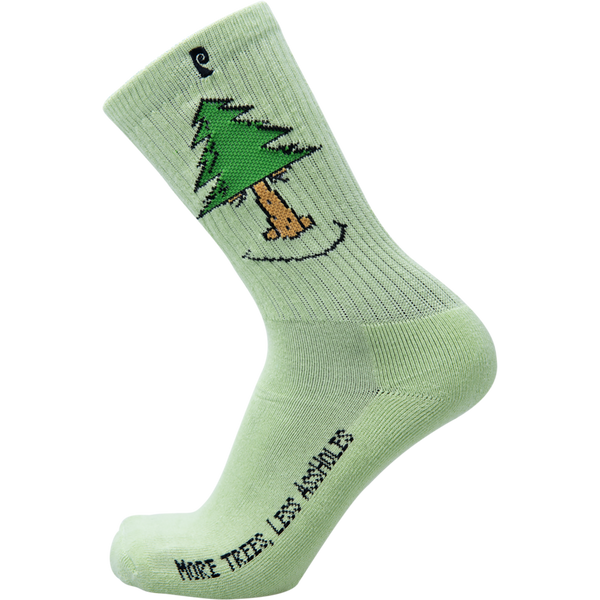 Psockadelic More Trees Crew Socks - Green