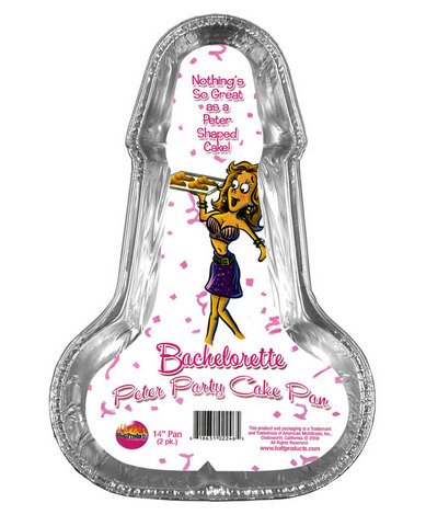 Bachelorette Disposable Large Peter Party Cake Pan - Pack of 2