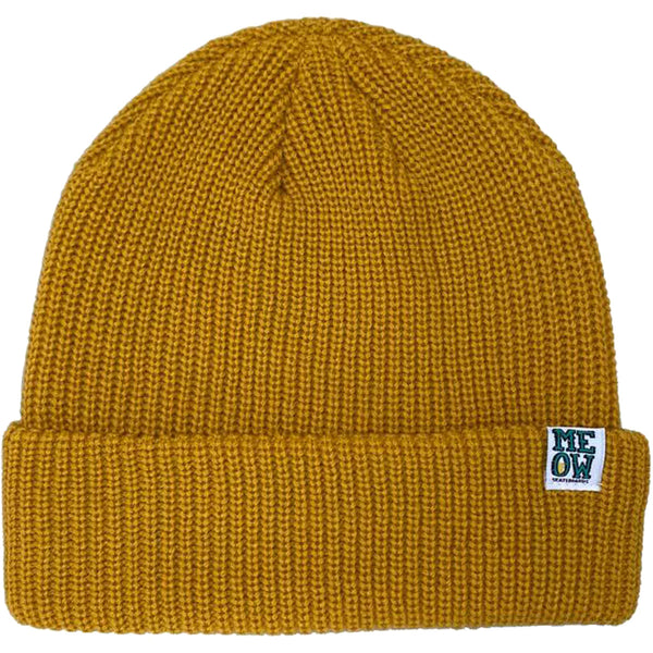 Meow Skateboards - Stacked Logo Beanie - Mustard