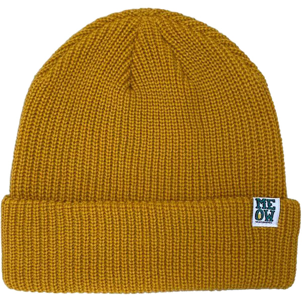 Meow Skateboards - Stacked Logo Beanie - Mustard