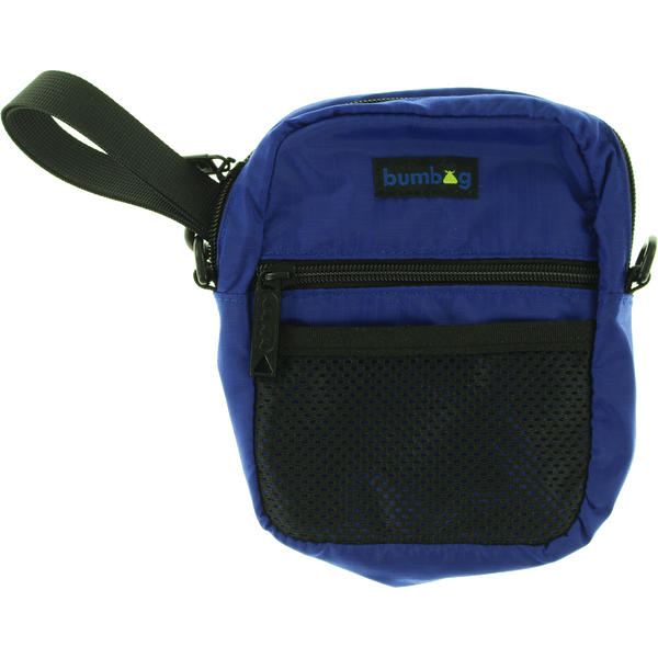 Bumbag Compact Bag - Classic Blue w/ Neon Green Velvet