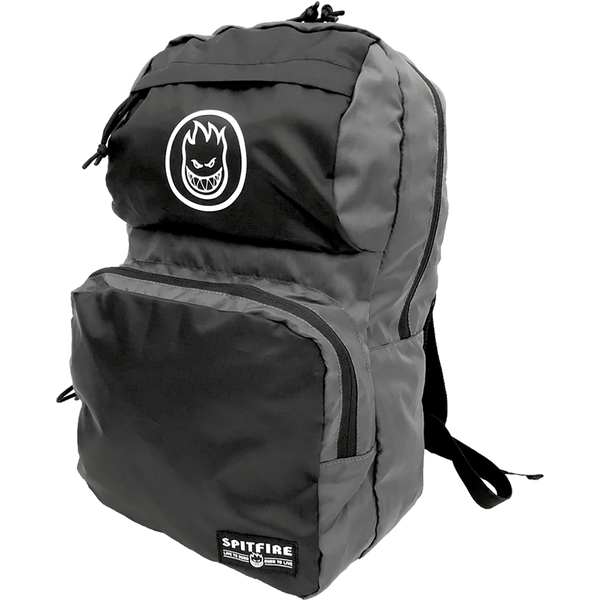 Spitfire - Burn Division Nylon Packable Backpack Bag - Black / Grey