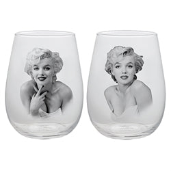 Marilyn Monroe 2 pc. 18 oz. Contour Glass Tumblers