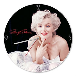 Marilyn Monroe 13.5 Cordless Wood Wall Clock