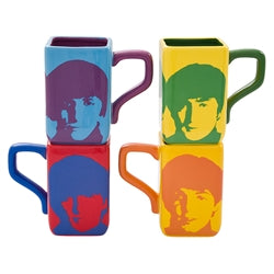 The Beatles Color Bar 4 pc. Square Mug Set