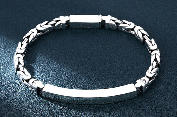 Sterling Silver Horseshoe Buckle Silver Simplicity Bracelet