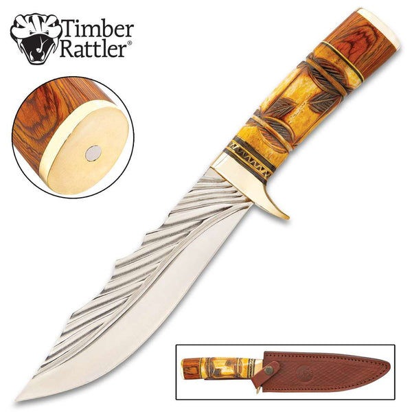 imber Rattler Nairobi Hunter Knife With Sheath