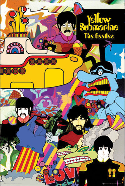 Beatles Yellow Submarine Poster - 24"x36"