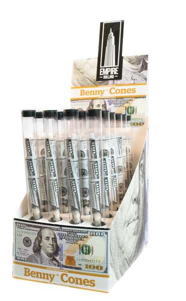 Benny Cones $100 Bill Cones - 3 Per Tube