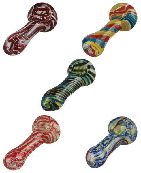 Color Swirl Spoon Pipe - 3.25"