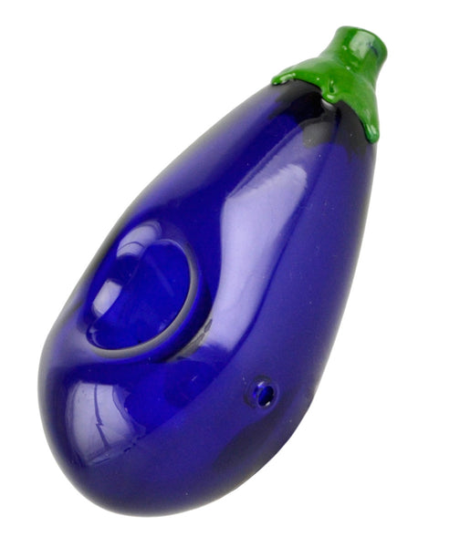 Eggplant Glass Hand Pipe - 4"