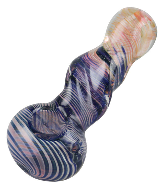 Gold Fumed Inside Out Hand Pipe - 3.5"