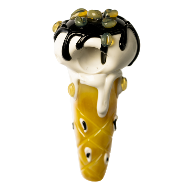 5" Ice Cream Cone w/ Chocolate and Nuts Spoon