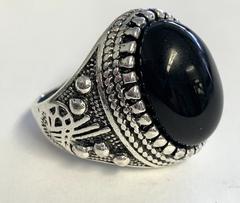 Round Black Stone Ring