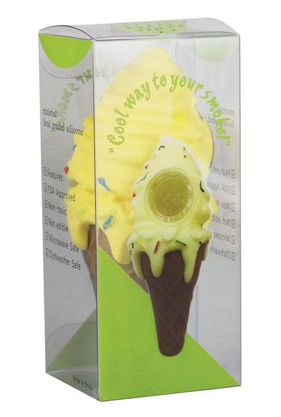 Ice Cream Silicone Handpipe - 4.5" / Assorted