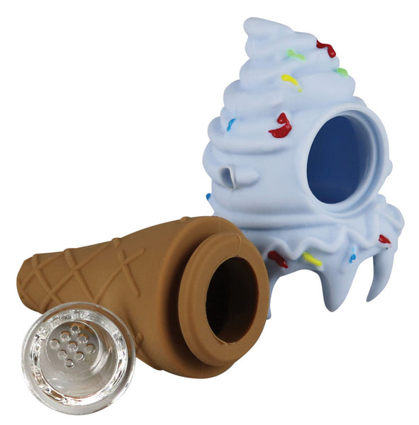 Ice Cream Silicone Handpipe - 4.5" / Assorted