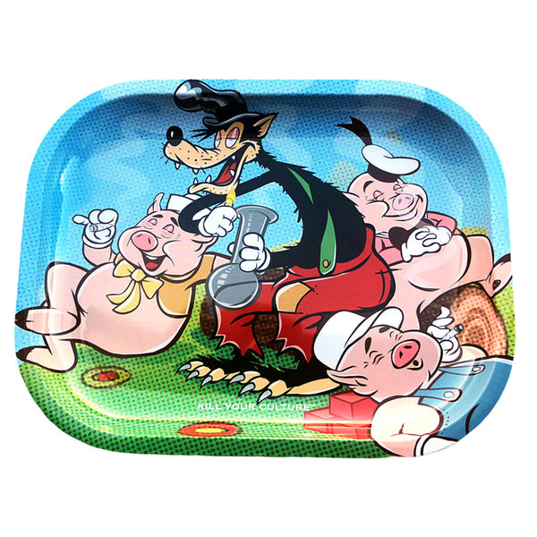 Kill Your Culture Rolling Tray | 7" x 5.5" | 3 Little 420 Pigs