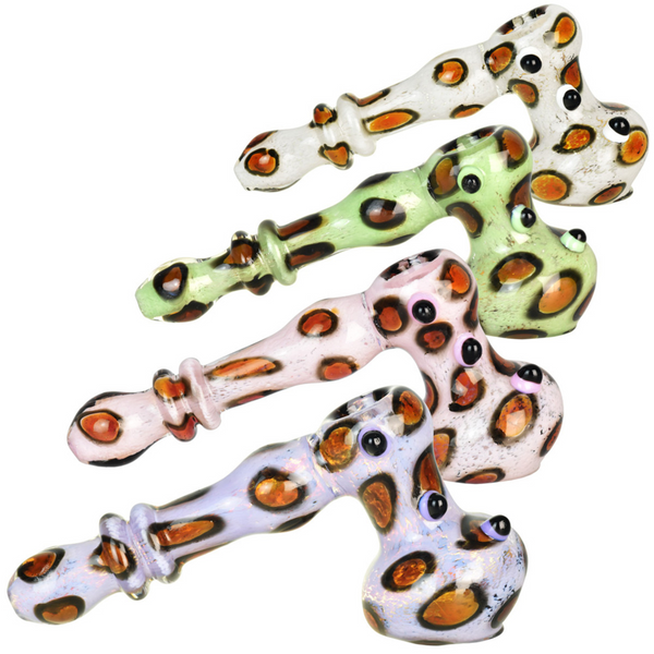 Leopard Spotted Hammer Bubbler | 6.75" | Colors Vary