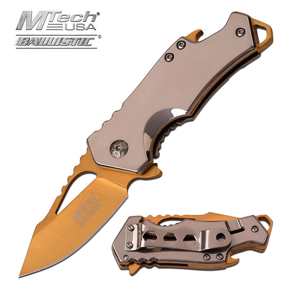 Mtech Ballistic USA Gold Blade Spring Assisted Knife