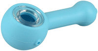 NoGoo Silicone Spoon Hand Pipe - 4.25" / Blue Glow