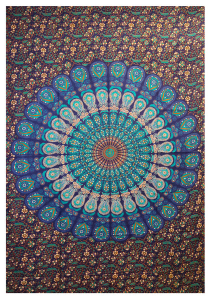 Peacock Tapestry - 54"x86"