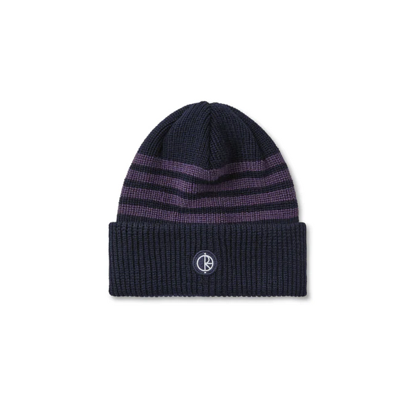 Polar Skate Co. - Stripe Merino Beanie - Navy / Purple