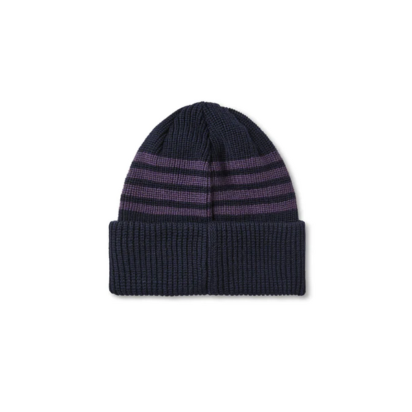 Polar Skate Co. - Stripe Merino Beanie - Navy / Purple