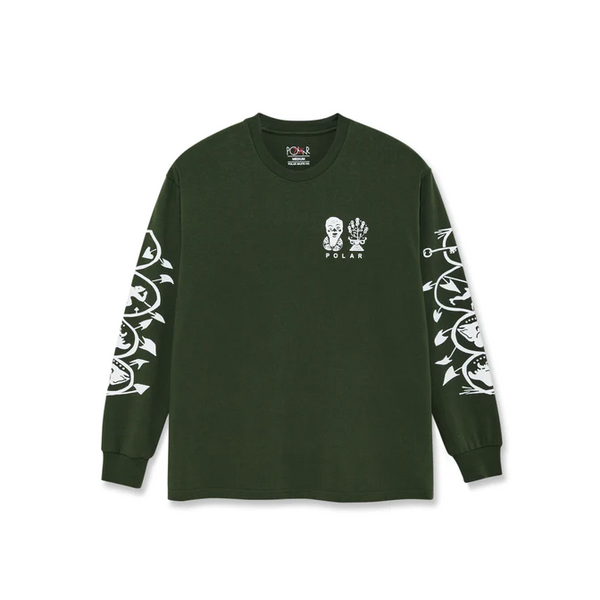 Polar Skate Co - Spiral Longsleeve T-shirt - Dark Olive
