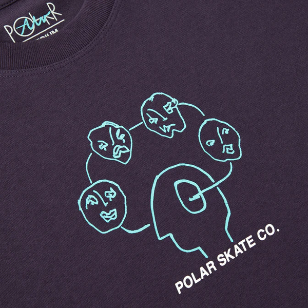Polar Skate Co - HeadSpace T-shirt - Dark Violet