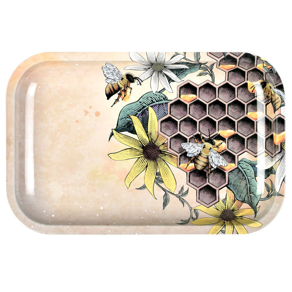 Pulsar Metal Rolling Tray | Honey Bee | 11" x 7"