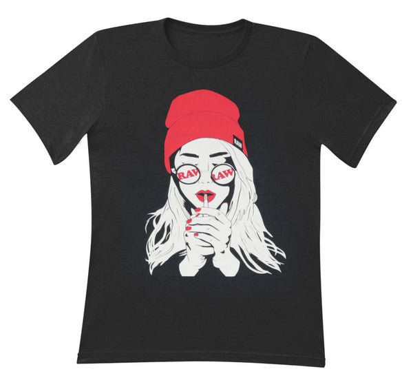 RAW Unisex Smoker Girl T-Shirt - Large