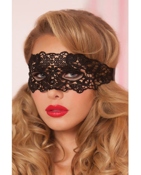 Lace Eye Mask w/Satin Ribbon Ties