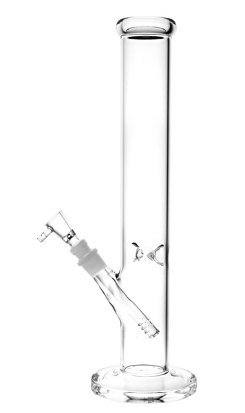 Effortless Straight Tube Glass Water Pipe | 14" | 14mm F | Clear