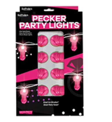 Light Up Pink Pecker String Party Lights