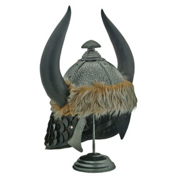 Barbarians Horned Helmet With Stand