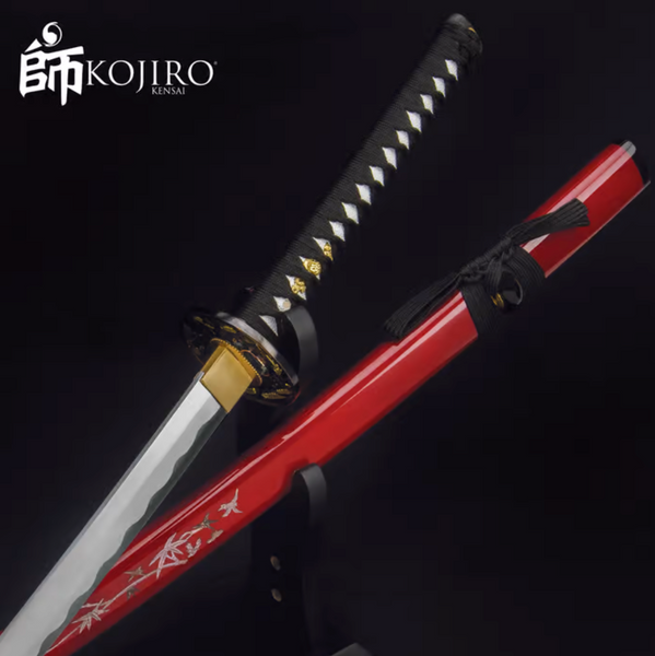 Kojiro Scarlett katana - Carbon Steel Blade