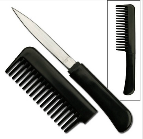 Black Comb With Hidden Knife