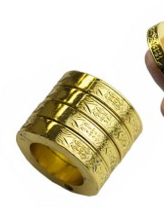 Kung Fu Finger Magic Golden Ring Self Defense Paperweight