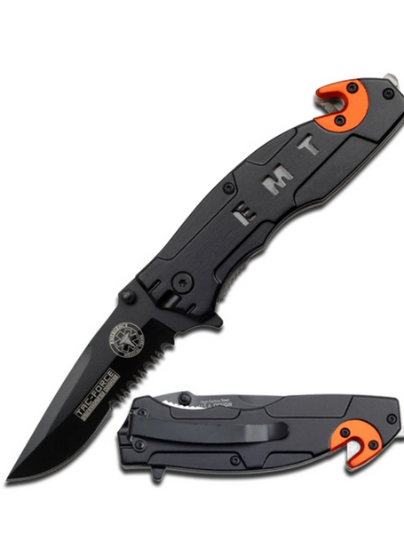 Tac-Force Orange EMT Spring Assisted Knife