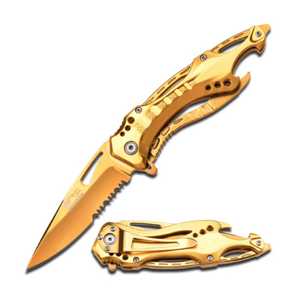 MTech USA Gold Spring Assisted Knife