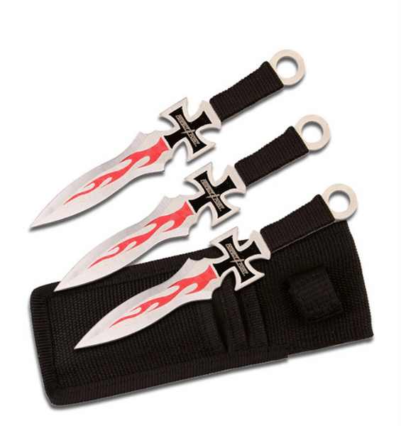 Perfect Point Cross Throwing Knife Set 7"