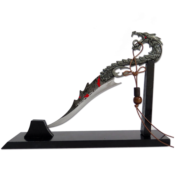 Fantasy Master Blade Dragon Knife w/Stand