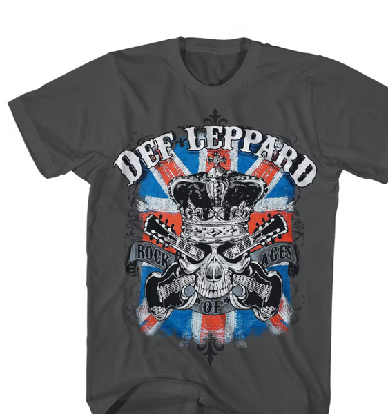 Def Leppard Rock Of Ages Union Jack Shirt - Medium