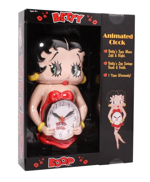 Betty Boop 3-D Motion Clock|Multi-Colored