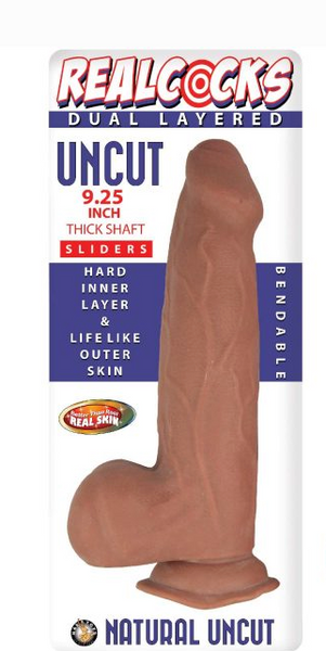Realcocks Dual Layered Uncut Sliders 9.25″ Thick Shaft