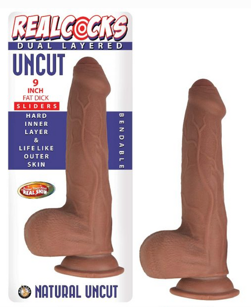 Realcocks Dual Layered Uncut Sliders 9″ Fat Dick