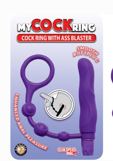 My Cockring With Ass Blaster-Purple